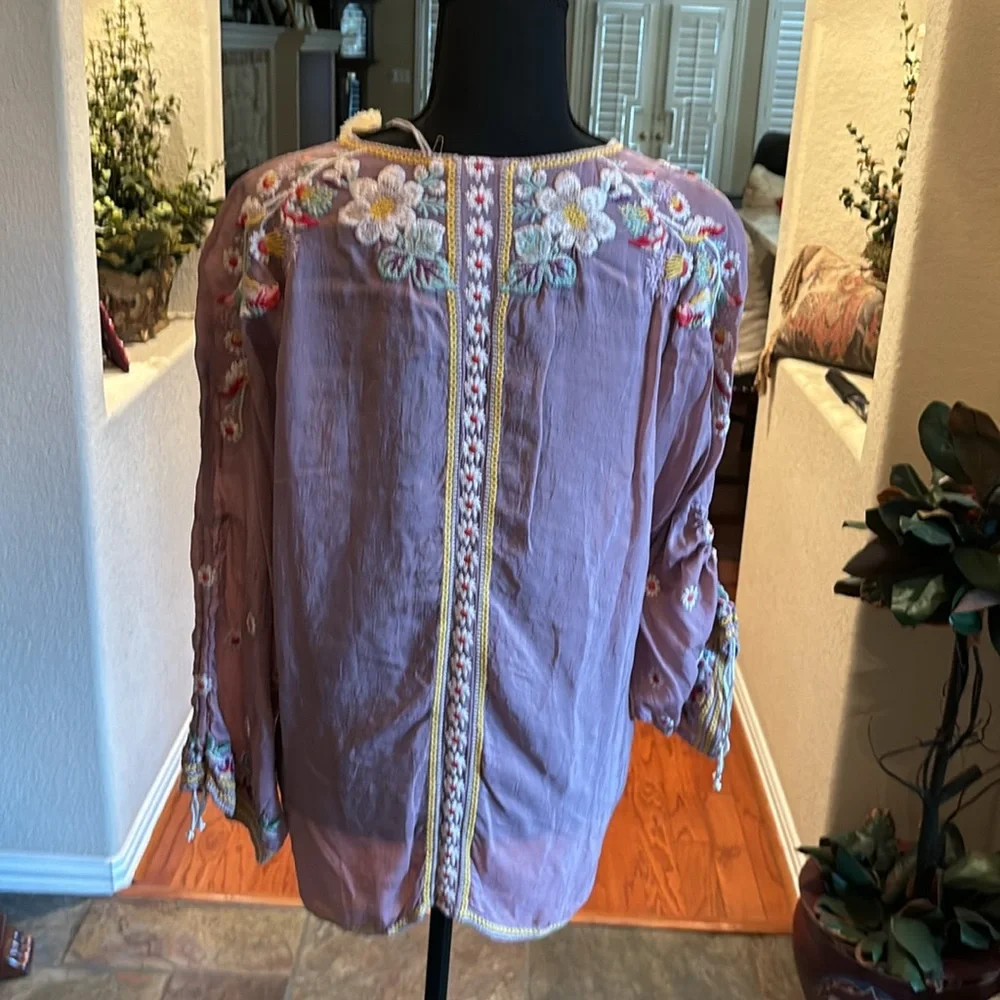 Gorgeous Johnny Was Lilic Top w/incredible multi color embroidery. Sz: XS. NWT - Picture 5 of 8